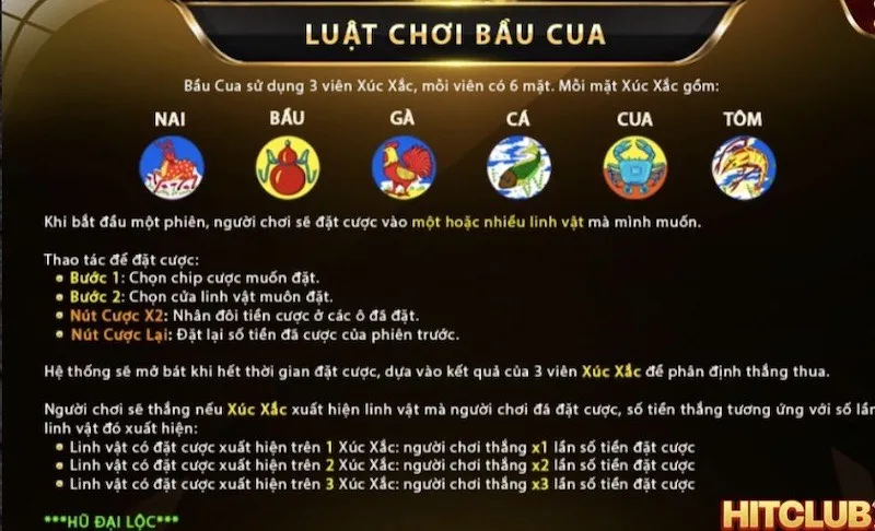 Bí quyết chơi bầu cua Hit Club luôn thắng